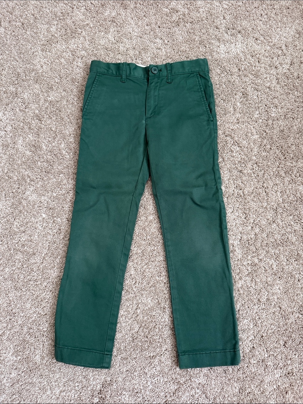 Boys Crewcuts Forest Green Cotton Chino Pants